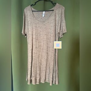 NWT LuLaRoe Perfect T - size L - heather beige/gray